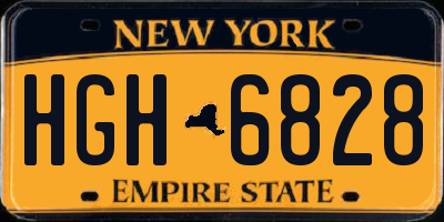 NY license plate HGH6828