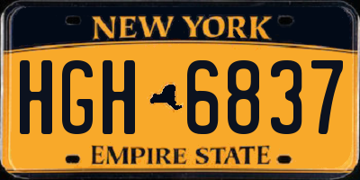 NY license plate HGH6837