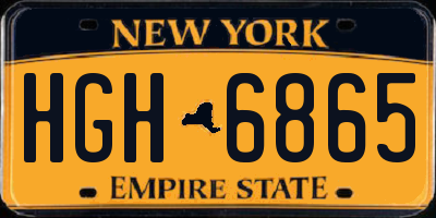 NY license plate HGH6865
