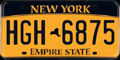 NY license plate HGH6875