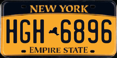 NY license plate HGH6896