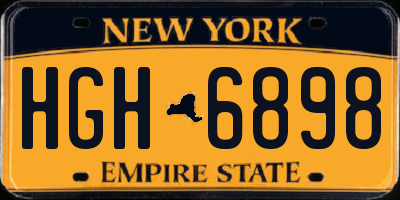 NY license plate HGH6898