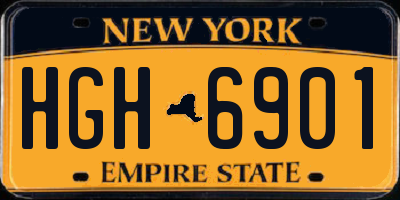 NY license plate HGH6901