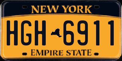 NY license plate HGH6911
