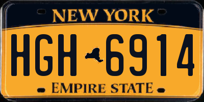 NY license plate HGH6914