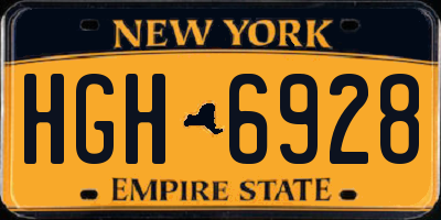 NY license plate HGH6928