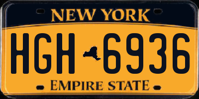 NY license plate HGH6936
