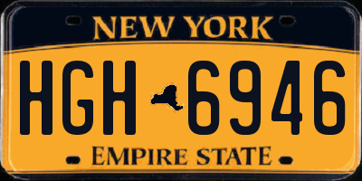 NY license plate HGH6946