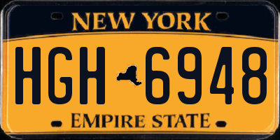 NY license plate HGH6948
