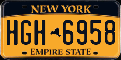 NY license plate HGH6958