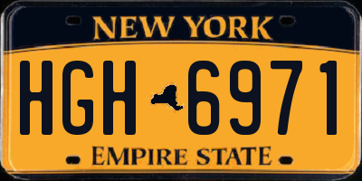 NY license plate HGH6971