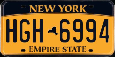 NY license plate HGH6994