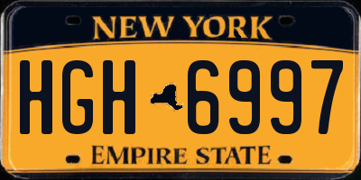 NY license plate HGH6997