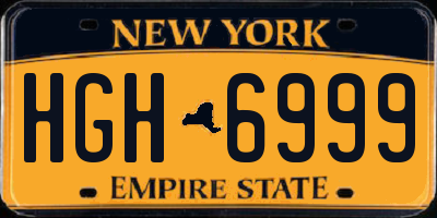 NY license plate HGH6999