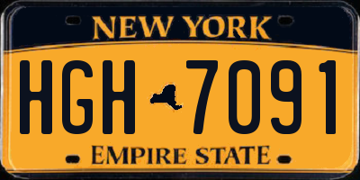 NY license plate HGH7091