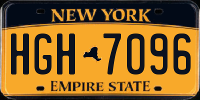 NY license plate HGH7096