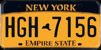 NY license plate HGH7156