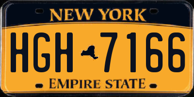 NY license plate HGH7166