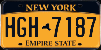 NY license plate HGH7187