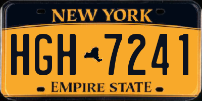 NY license plate HGH7241
