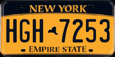 NY license plate HGH7253