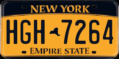 NY license plate HGH7264