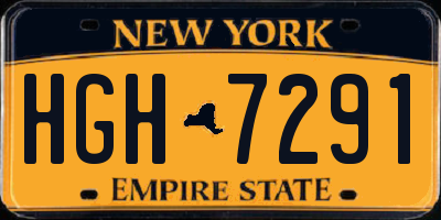 NY license plate HGH7291