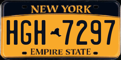 NY license plate HGH7297