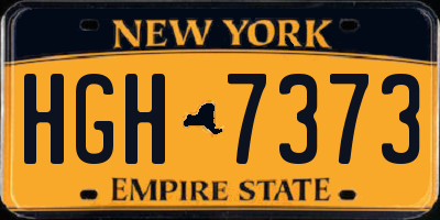 NY license plate HGH7373
