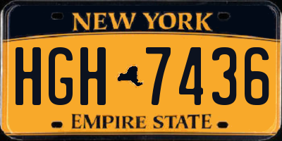 NY license plate HGH7436