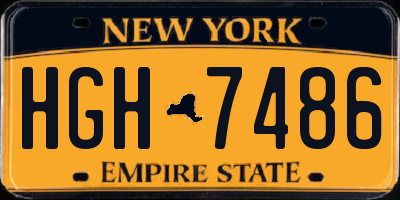 NY license plate HGH7486