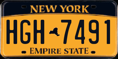 NY license plate HGH7491