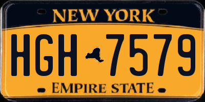 NY license plate HGH7579
