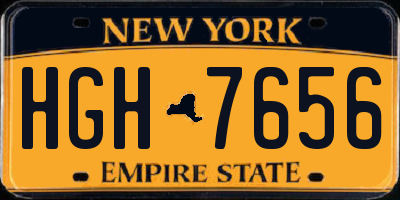 NY license plate HGH7656