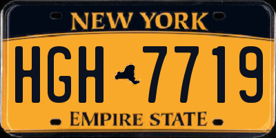 NY license plate HGH7719