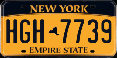 NY license plate HGH7739