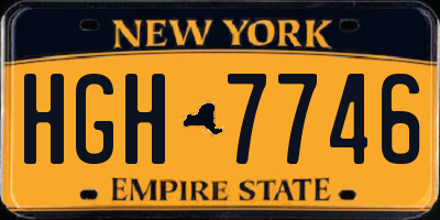 NY license plate HGH7746