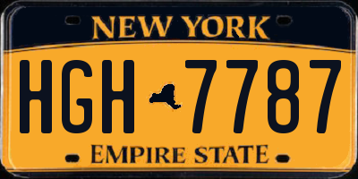 NY license plate HGH7787