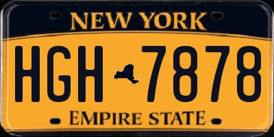 NY license plate HGH7878