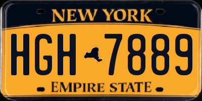 NY license plate HGH7889