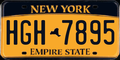 NY license plate HGH7895