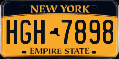 NY license plate HGH7898