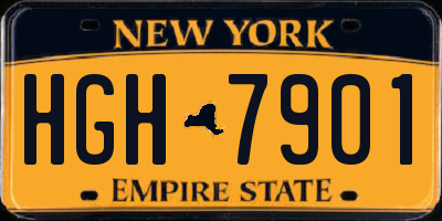 NY license plate HGH7901