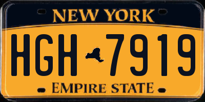 NY license plate HGH7919