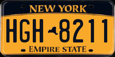 NY license plate HGH8211