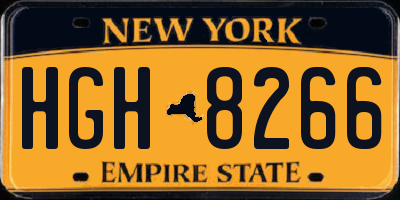 NY license plate HGH8266