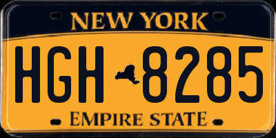 NY license plate HGH8285