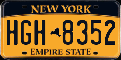 NY license plate HGH8352