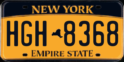 NY license plate HGH8368