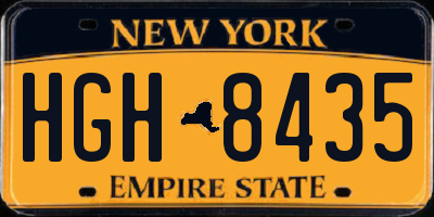 NY license plate HGH8435
